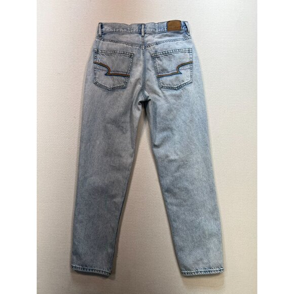 American Eagle Womens Straight Jeans Size 0 Blue Denim Light Wash Denim Casual - Picture 6 of 9